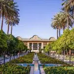 Qavam house in shiraz. Persian garden. shiraz attraction