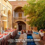 outdoor restaurant of moshir al-mamalek garden hotel yazd