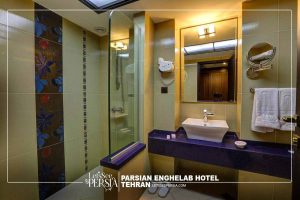 bathroom of parsian enghelab hotel tehran