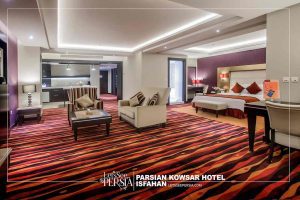 royal suite double room of parsian kowsar hotel isfahan