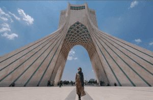 Azadi Tower Tehran _ Persian Girl in photo