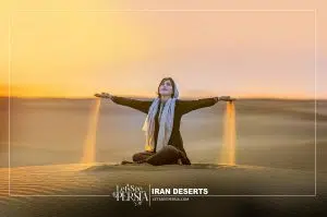 Travelers in Iran Deserts