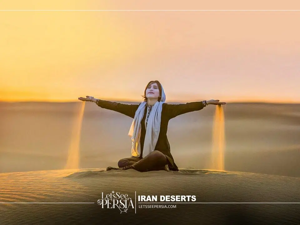 Travelers in Iran Deserts