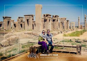 Travelers in Persepolis-Shiraz City Tour