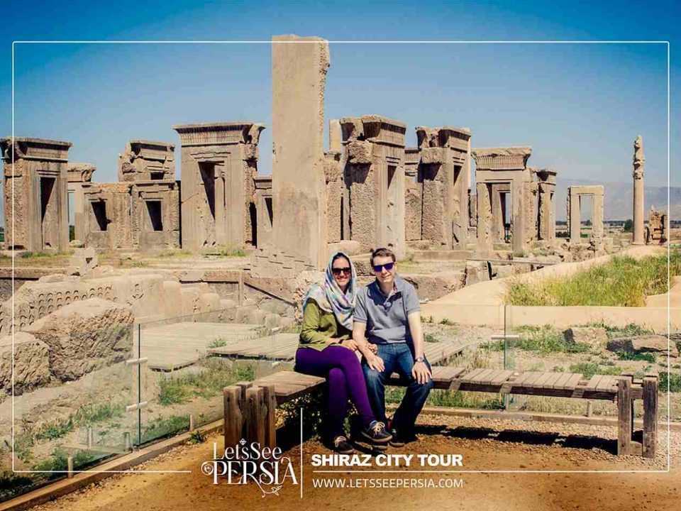 Travelers in Persepolis-Shiraz City Tour