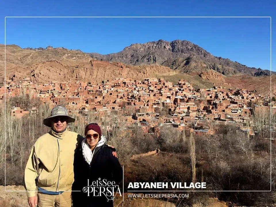 Abyaneh Village_Red Village_ travelers in Abyaneh, Iran.