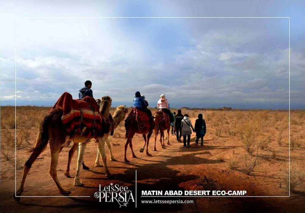 Matin Abad Desert Eco-Camp - camel riding-iran desert