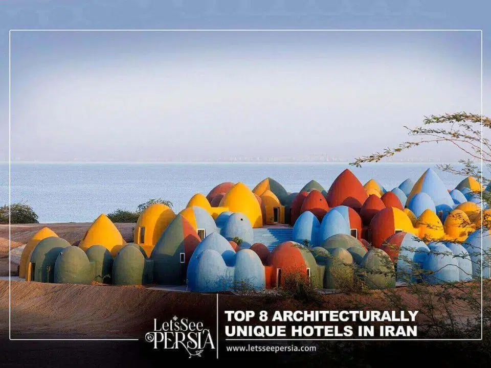 Top 8 Architecturally Unique Hotels in Iran-Majara Hotel Hormuz, Iran. Colorful Hotel