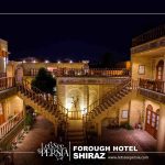 forough boutique hotel shiraz at night