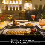 dinner in kasian traditional hotel kashan