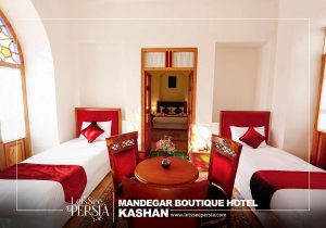 suite four bed room of mandegar boutique hotel kashan