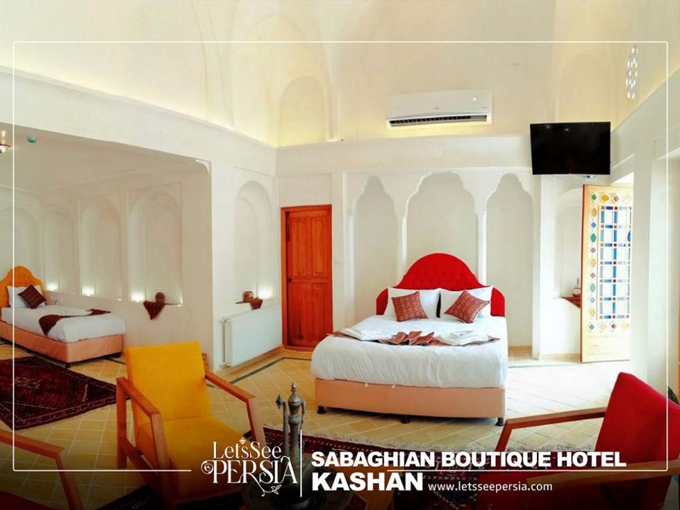 shah neshin four bed room of sabaghian boutique hotel kashan