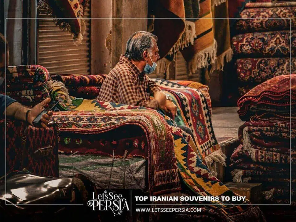 Top Iranian Souvenirs to Buy - Iranian Carpet in Bazaar