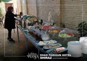 breakfast of shahparioun hotel shiraz