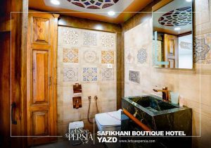 bathroom of safikhani boutique hotel yazd