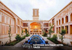 traditional yard of safikhani boutique hotel yazd