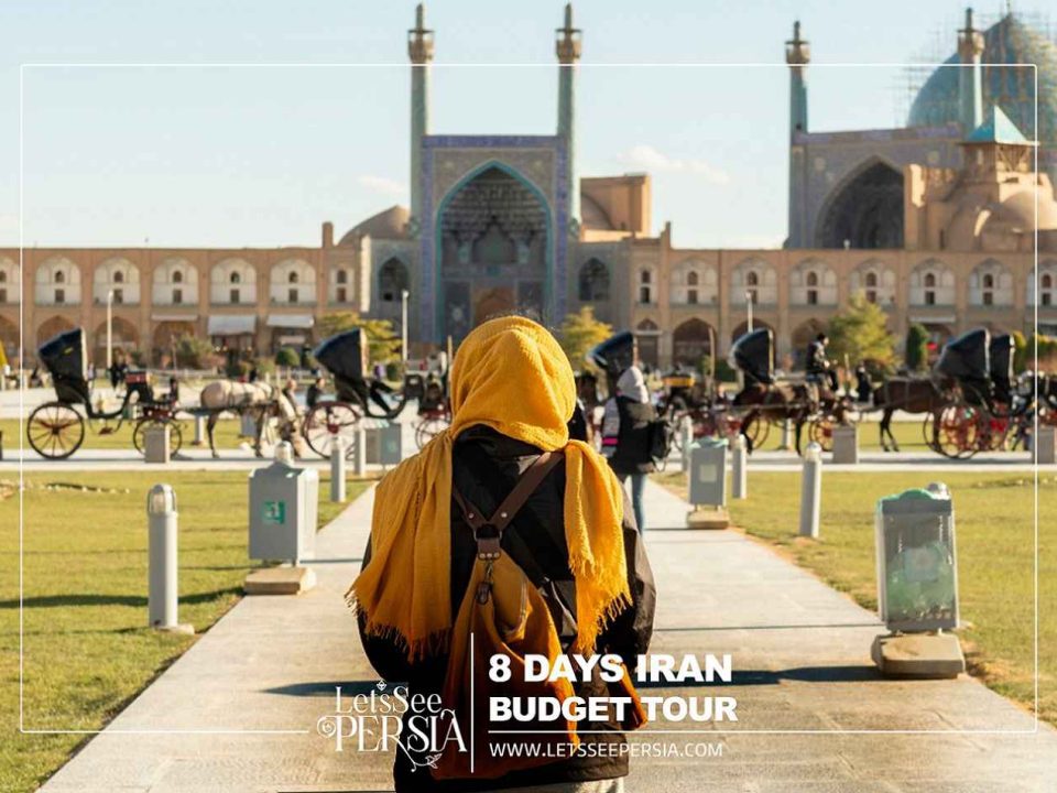 travelers in naqsh-e jahan square isfahan-8 days iran budget tour