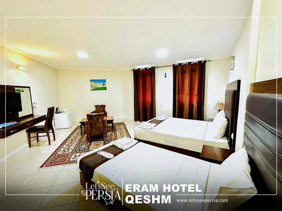 twin room of eram hotel qeshm