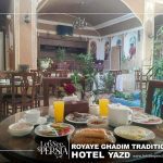 breakfast of royaye ghadim traditional hotel yazd