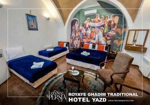 four bed room of royaye ghadim traditional hotel yazd