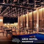 rooftop garden of ario hotel mashhad with pool table