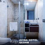 bathroom of avina hotel qeshm