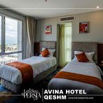 twin room of avina hotel qeshm