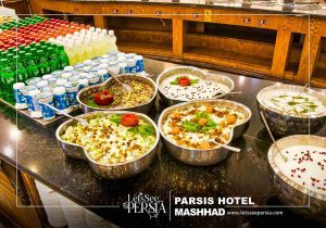 food table of parsis hotel mashhad