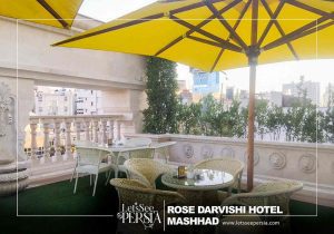 roof garden of rose darvishi hotel mashhad