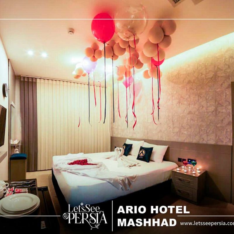 honeymoon double room of ario hotel mashhad