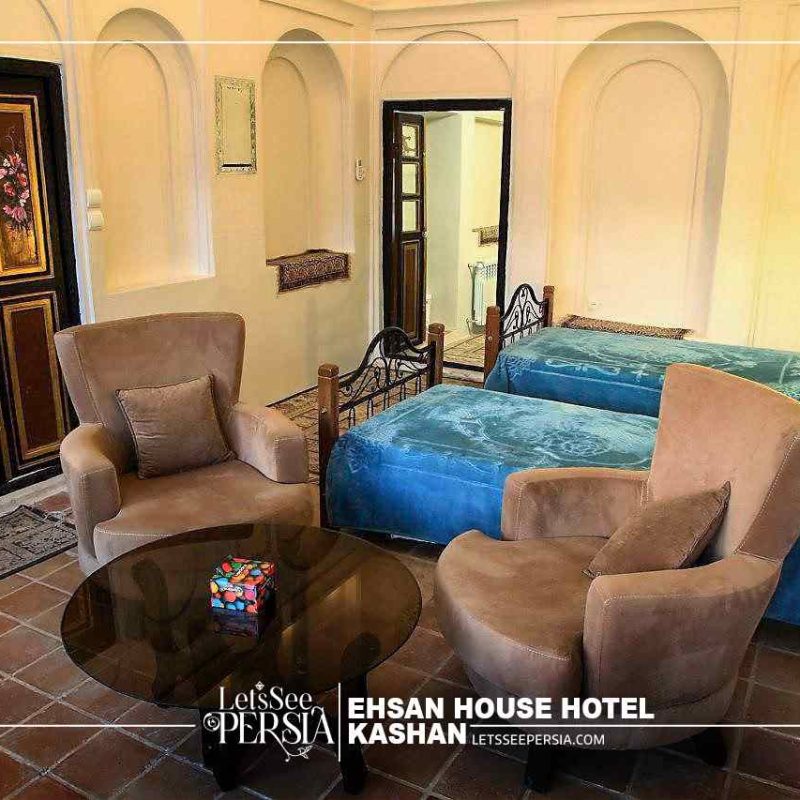 twin room of ehsan house hotel kashan