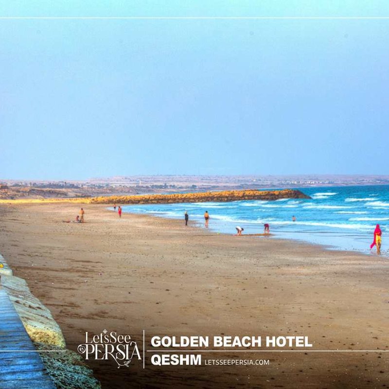 private beach of golden beach hotel qeshm